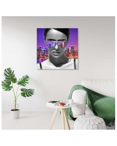 Leinwandbild modern - Pop Art Frau in New York | Feeby