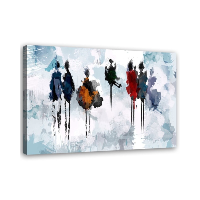 Leinwandbild - Abstrakt Frauen wie gemalt | Feeby