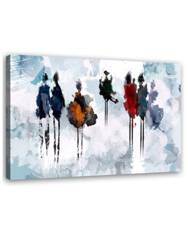 Leinwandbild - Abstrakt Frauen wie gemalt | Feeby