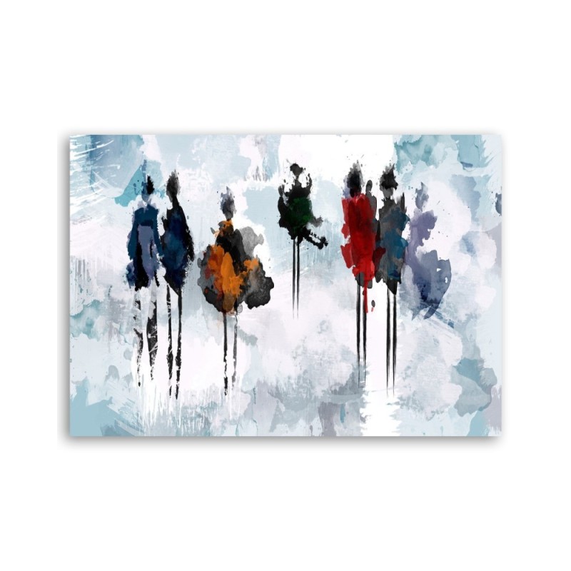 Leinwandbild - Abstrakt Frauen wie gemalt | Feeby