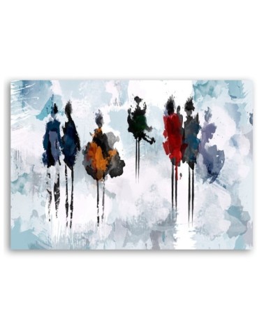 Leinwandbild - Abstrakt Frauen wie gemalt | Feeby