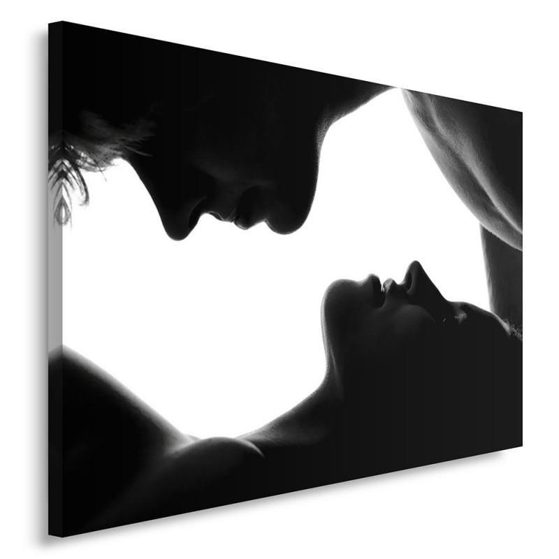 Bedroom Canvas painting - Couple kiss | FEEBY