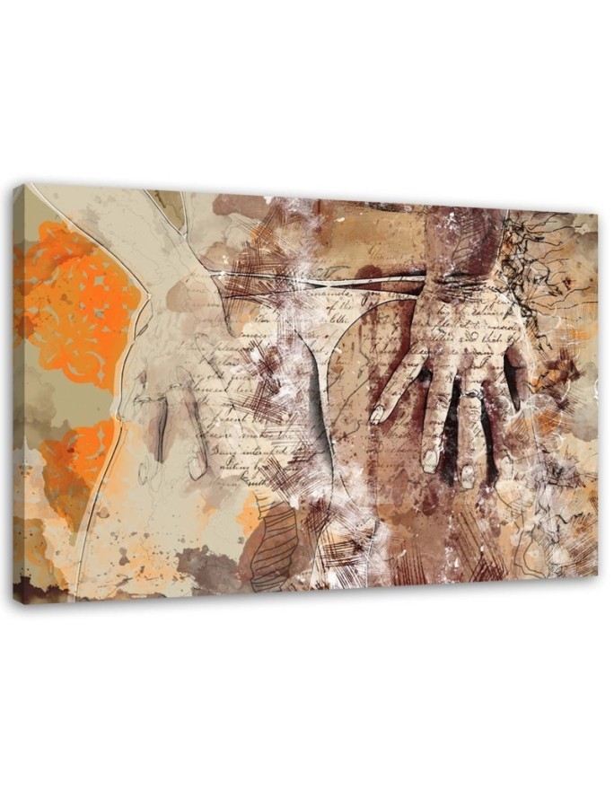 Leinwandbild - Weibliche Gesäßbacken - abstrakt | Feeby