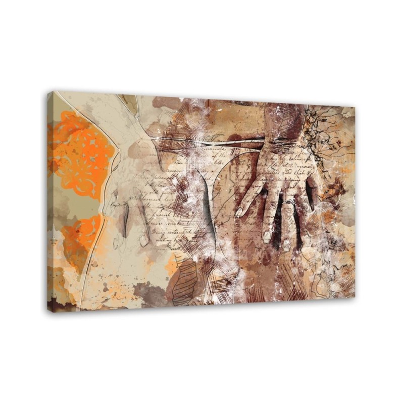 Leinwandbild - Weibliche Gesäßbacken - abstrakt | Feeby