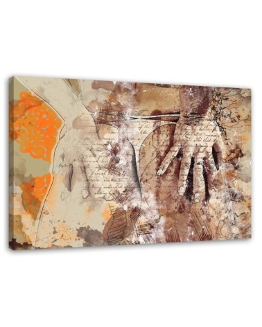 Leinwandbild - Weibliche Gesäßbacken - abstrakt | Feeby