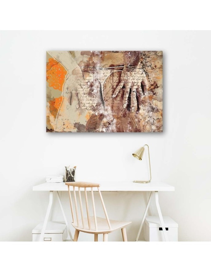 Women's buttocks abstract vintage - Retro canvas painting | FEEBY