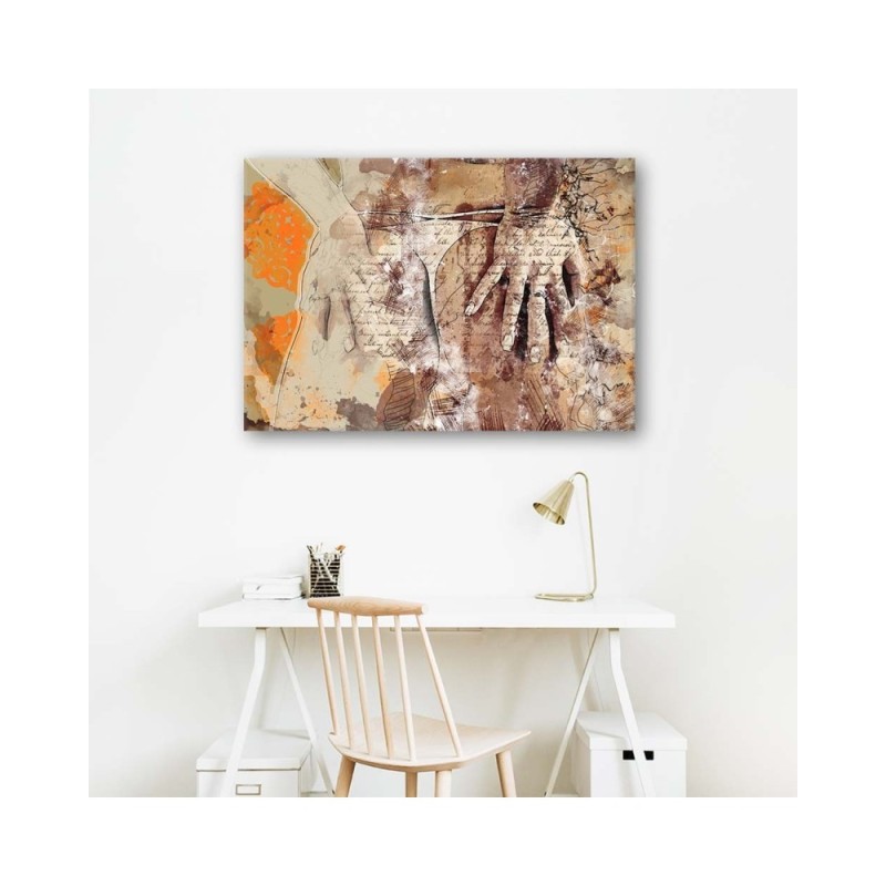 Leinwandbild - Weibliche Gesäßbacken - abstrakt | Feeby