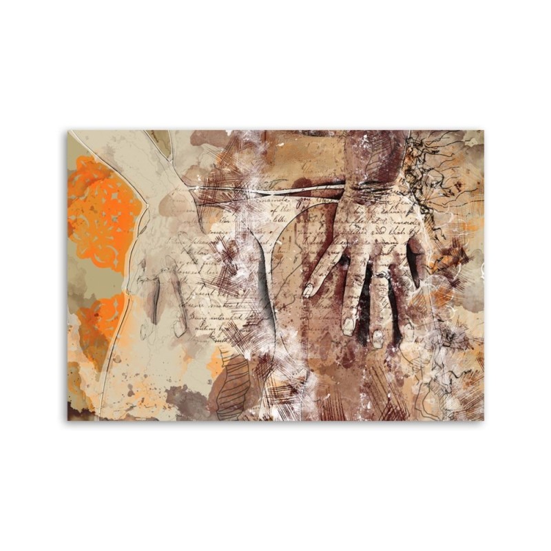 Leinwandbild - Weibliche Gesäßbacken - abstrakt | Feeby