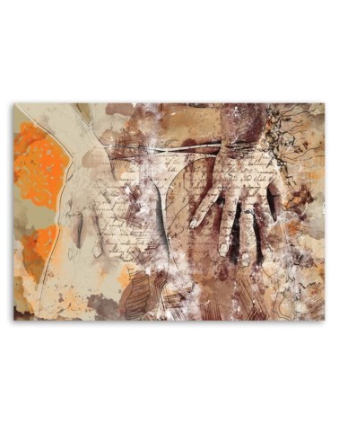 Leinwandbild - Weibliche Gesäßbacken - abstrakt | Feeby