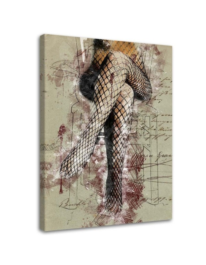 Leinwandbild - Weibliche Beine im Kabarett | Feeby