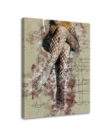 Leinwandbild - Weibliche Beine im Kabarett | Feeby