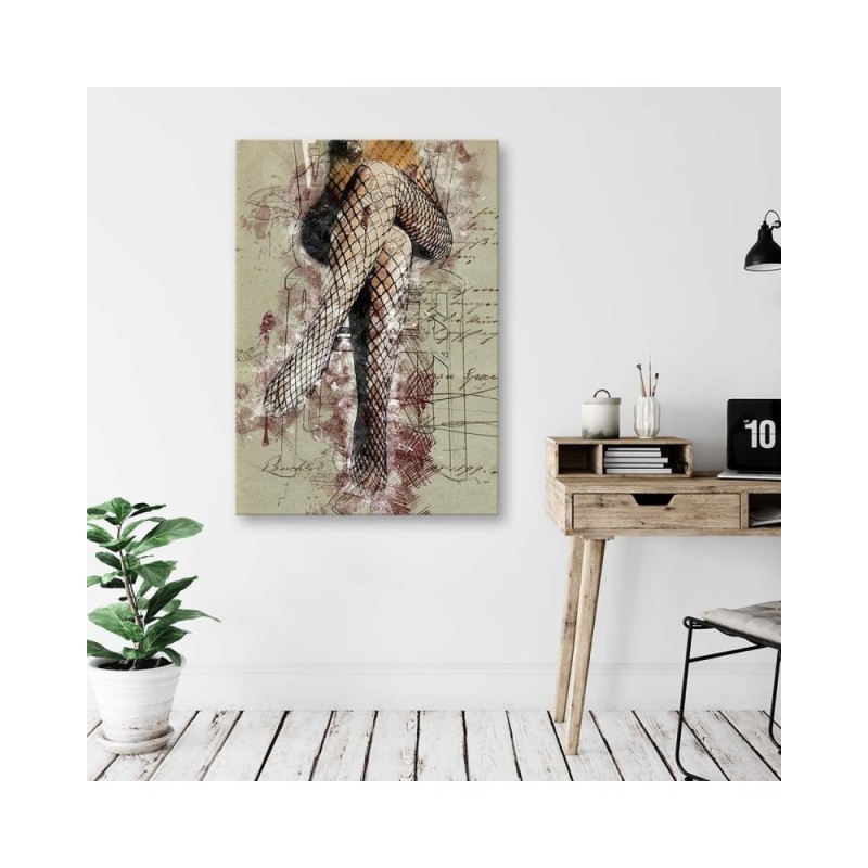 Leinwandbild - Weibliche Beine im Kabarett | Feeby