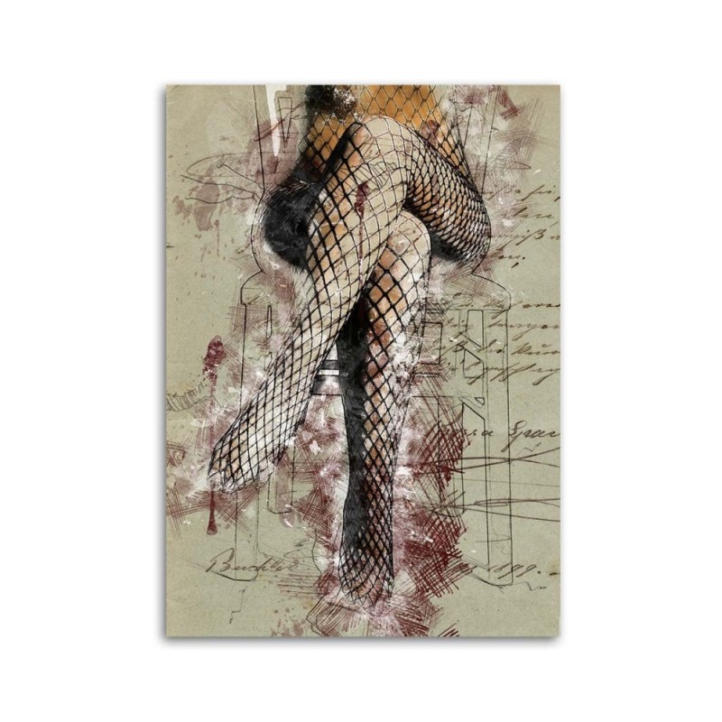 Leinwandbild - Weibliche Beine im Kabarett | Feeby