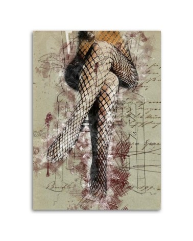 Leinwandbild - Weibliche Beine im Kabarett | Feeby