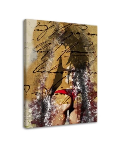 Woman in bikini - Vintage style painting | FEEBY