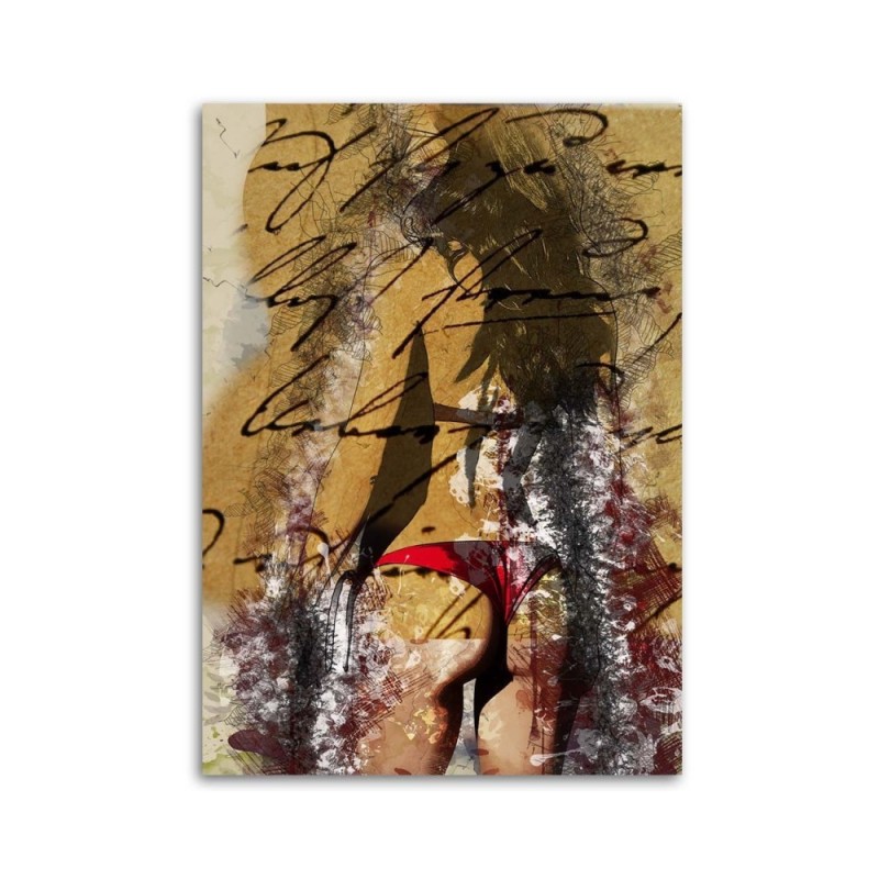 Modernes Wandbild - Frau im Bikini | Feeby