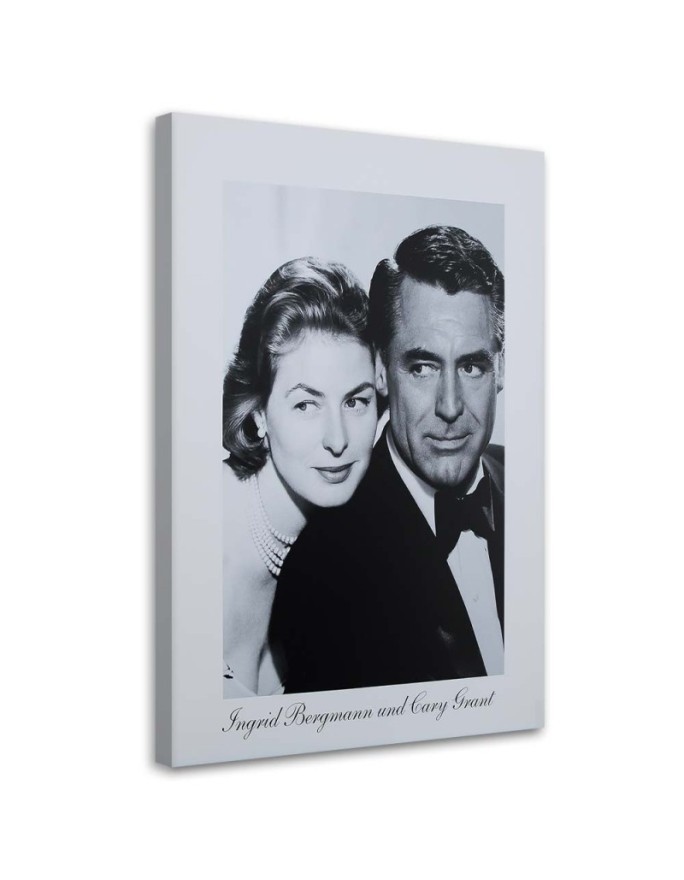 Leinwandbild - Ingrid Bergmann und Cary Grant | Feeby