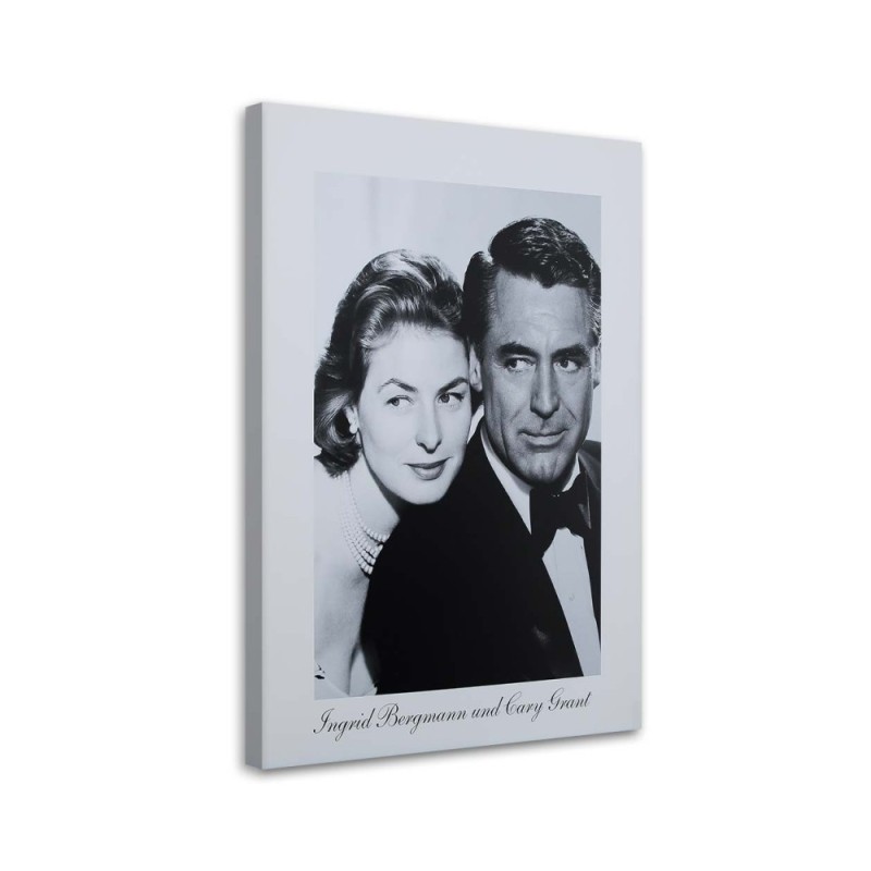 Leinwandbild - Ingrid Bergmann und Cary Grant | Feeby