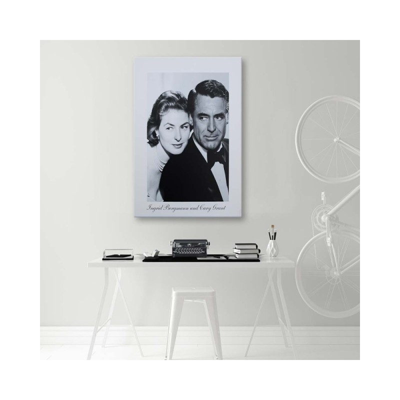 Leinwandbild - Ingrid Bergmann und Cary Grant | Feeby
