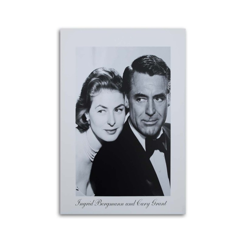 Leinwandbild - Ingrid Bergmann und Cary Grant | Feeby