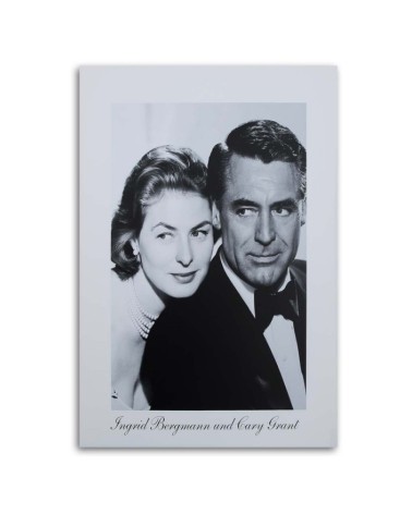 Leinwandbild - Ingrid Bergmann und Cary Grant | Feeby