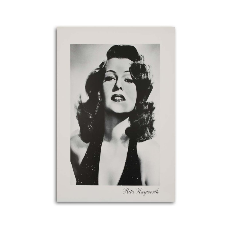 Leinwandbild - Rita Hayworth - Schwarz-Weiß-Porträt | Feeby