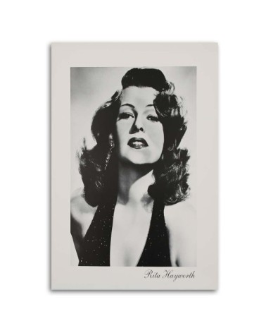 Leinwandbild - Rita Hayworth - Schwarz-Weiß-Porträt | Feeby