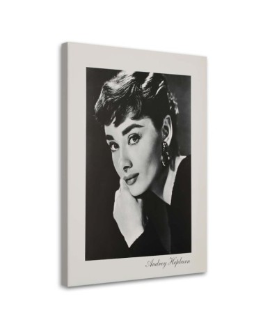 Modernes Wandbild - Audrey Hepburn - Porträt in Sepia | Feeby