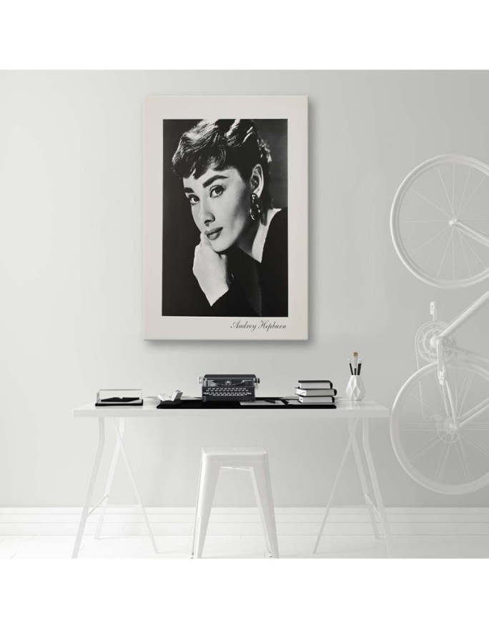 Audrey Hepburn portret sepia - Obrazy aktorzy i aktorki | FEEBY