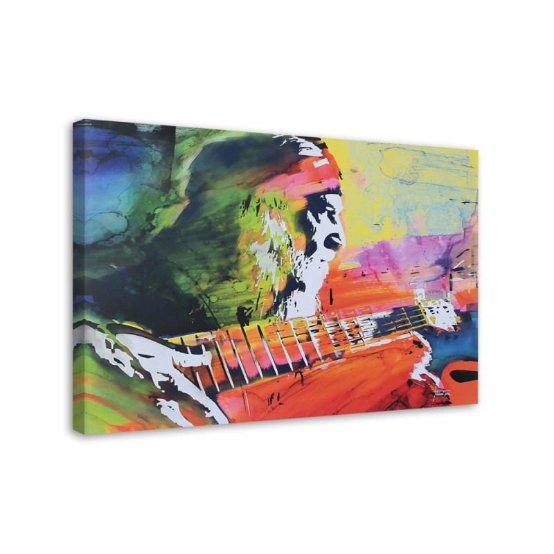 Pictures on Canvas for a room printed on canvas - Kurt Cobain abstract | FEEBY