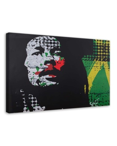 Pictures for the room printed on canvas - Bob Marley portrait | FEEBY