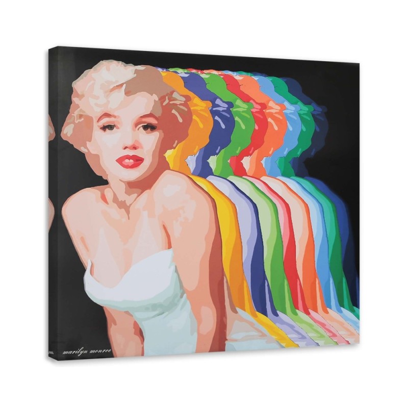 Bild auf Leinwand - Marilyn Monroe mit Farbschatten | Feeby