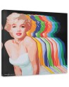 Obraz na płótnie - Marilyn Monroe z kolorowymi cieniami | FEEBY