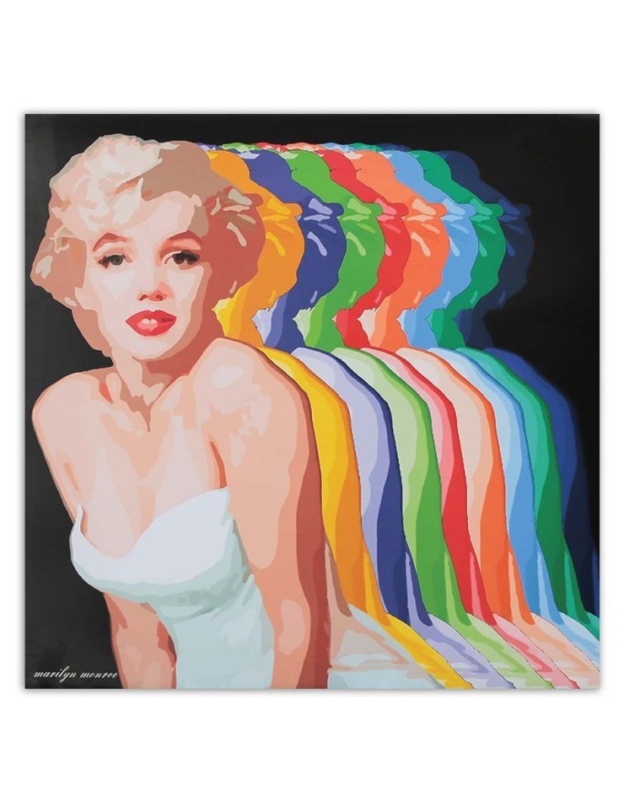 Obraz na płótnie - Marilyn Monroe z kolorowymi cieniami | FEEBY