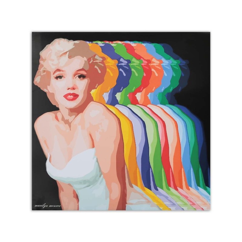 Bild auf Leinwand - Marilyn Monroe mit Farbschatten | Feeby