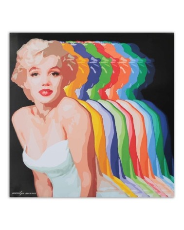 Bild auf Leinwand - Marilyn Monroe mit Farbschatten | Feeby