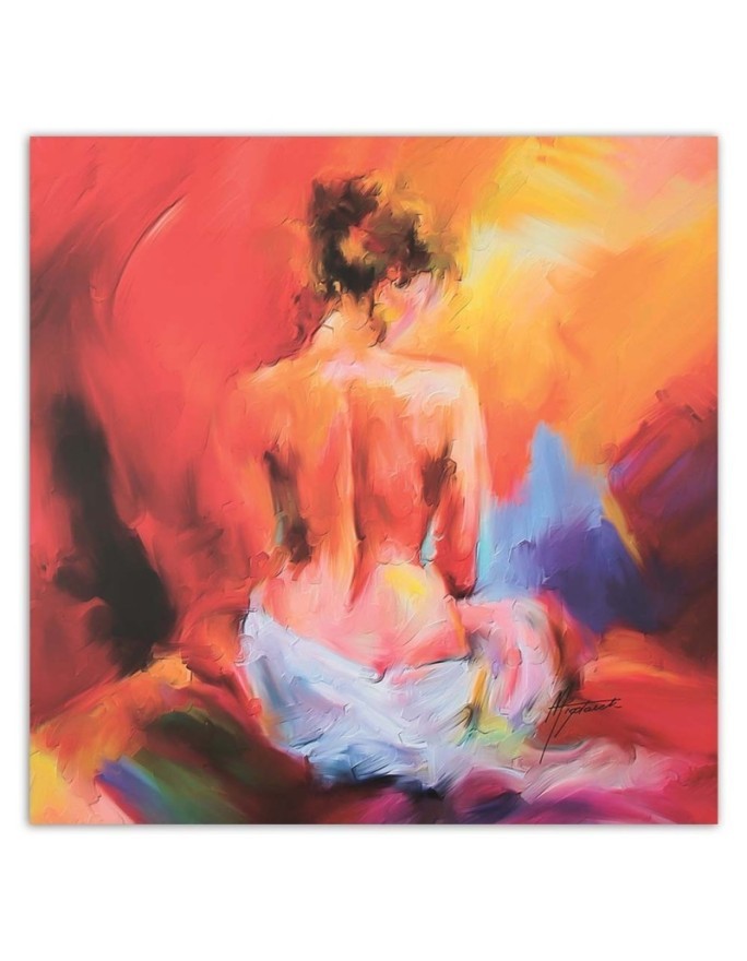Modern paintings on canvas - Colorful female nude | FEEBY
