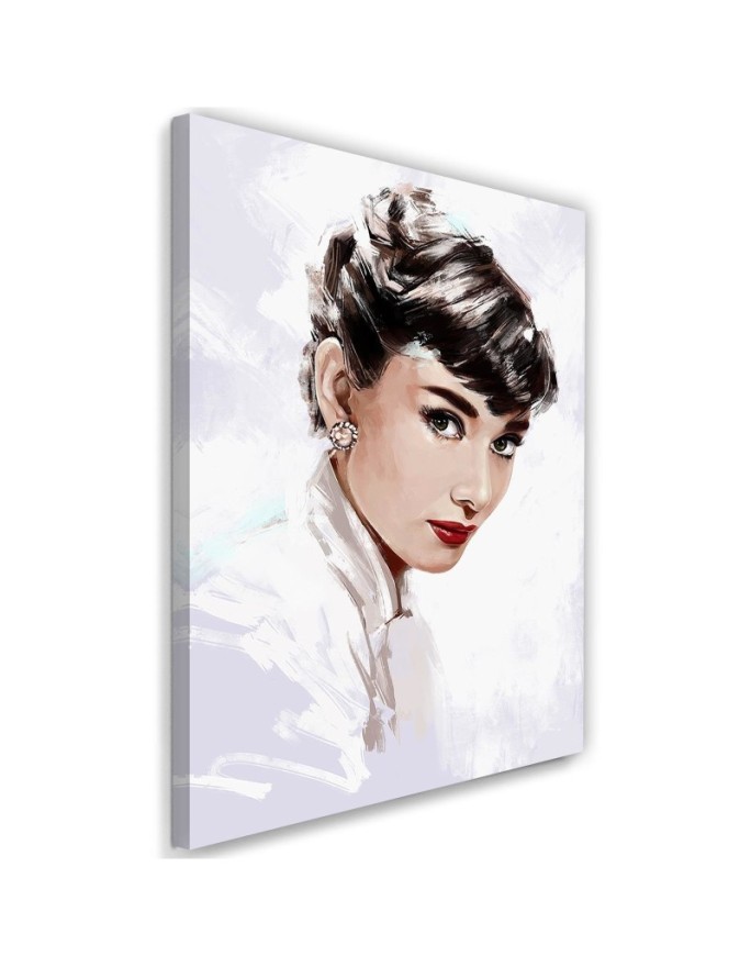 Obrazy aktorzy i aktorki - Audrey Hepburn w bieli | FEEBY
