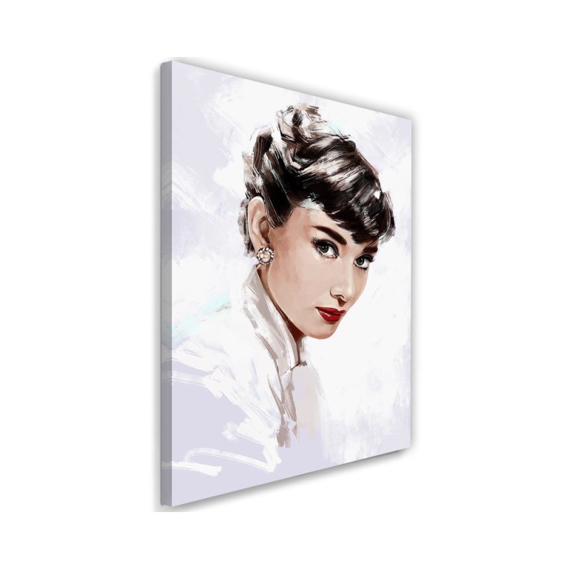 Obrazy aktorzy i aktorki - Audrey Hepburn w bieli | FEEBY