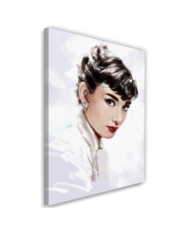 Obrazy aktorzy i aktorki - Audrey Hepburn w bieli | FEEBY