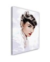 Obrazy aktorzy i aktorki - Audrey Hepburn w bieli | FEEBY