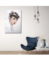 Obrazy aktorzy i aktorki - Audrey Hepburn w bieli | FEEBY