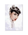Obrazy aktorzy i aktorki - Audrey Hepburn w bieli | FEEBY