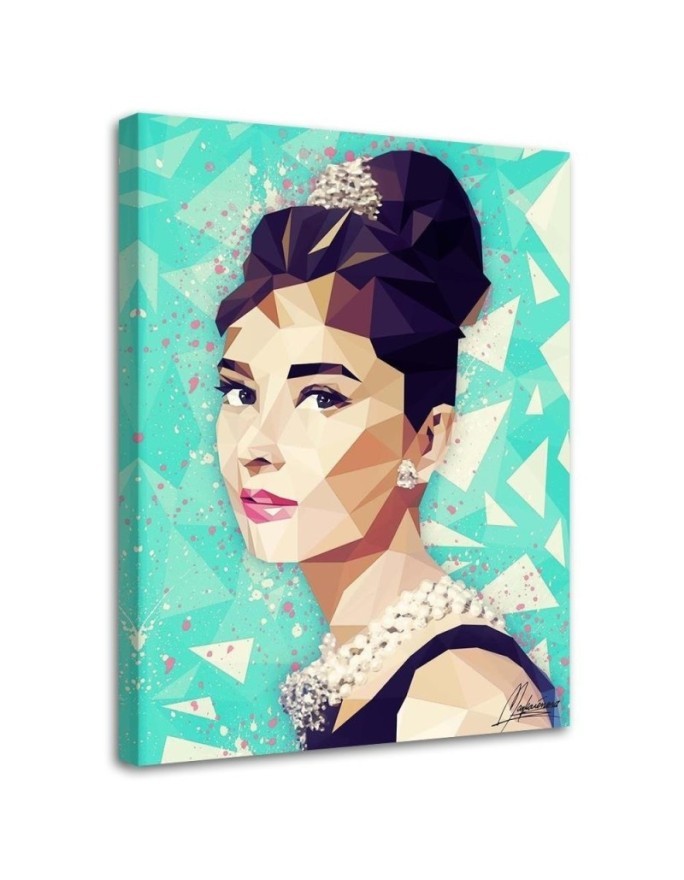 Obrazy aktorzy i aktorki - Audrey Hepburn z kokiem Cantu | FEEBY