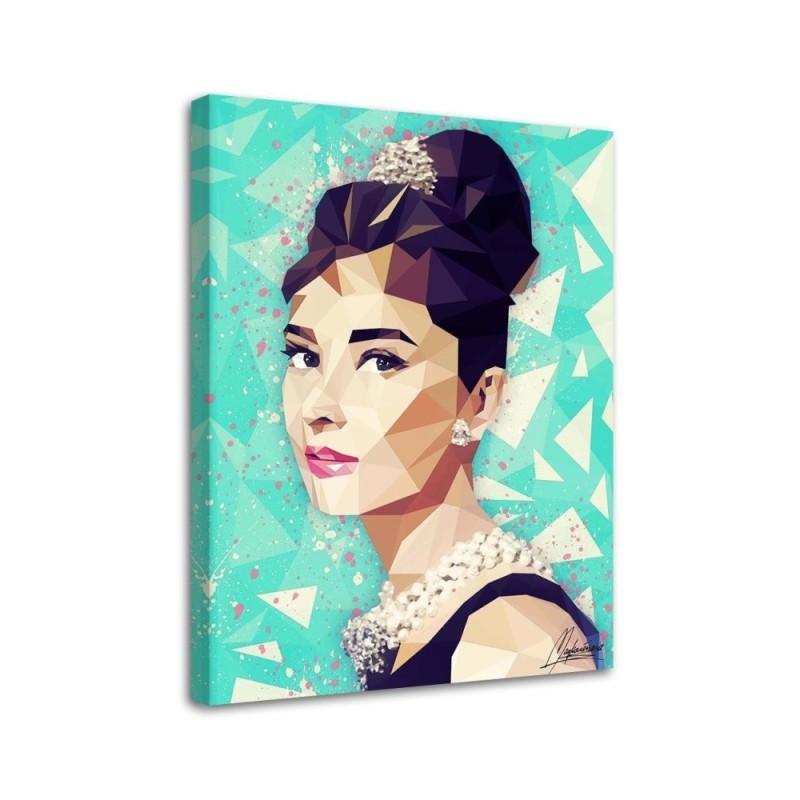 Obrazy aktorzy i aktorki - Audrey Hepburn z kokiem Cantu | FEEBY