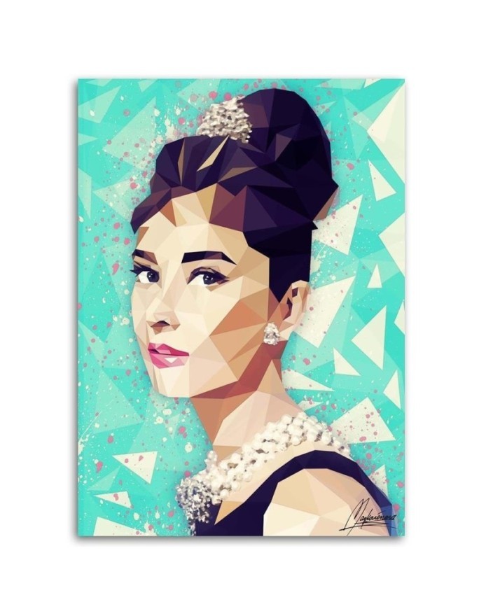 Obrazy aktorzy i aktorki - Audrey Hepburn z kokiem Cantu | FEEBY