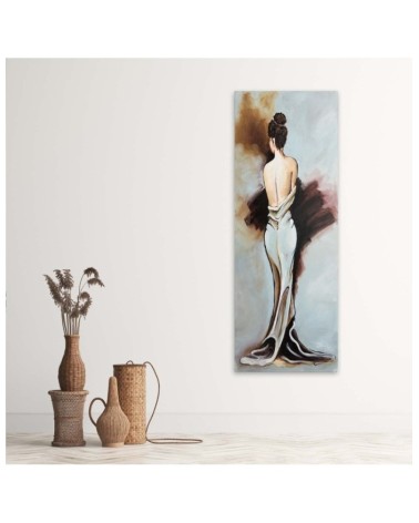 Leinwandbild - Frau im Kleid | Feeby