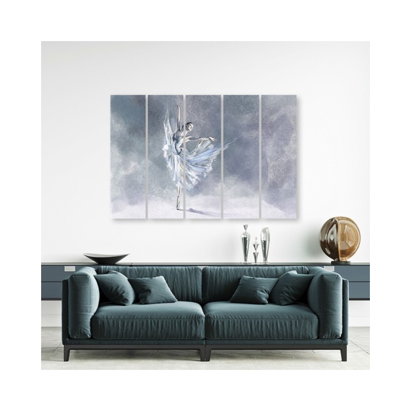 Wandbild für Wohnzimmer - Ballerina Pirouet | Feeby