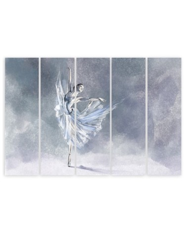 Wandbild für Wohnzimmer - Ballerina Pirouet | Feeby