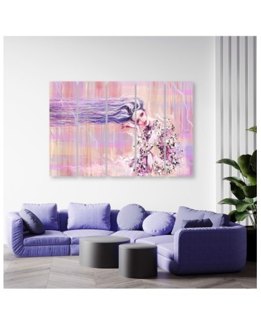 Dekoratives Leinwandbild - Eine Frau mit langen Haaren | Feeby